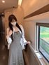 Women Striped Dress With Shirt